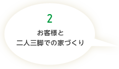 （2）お客様と二人三脚での家づくり